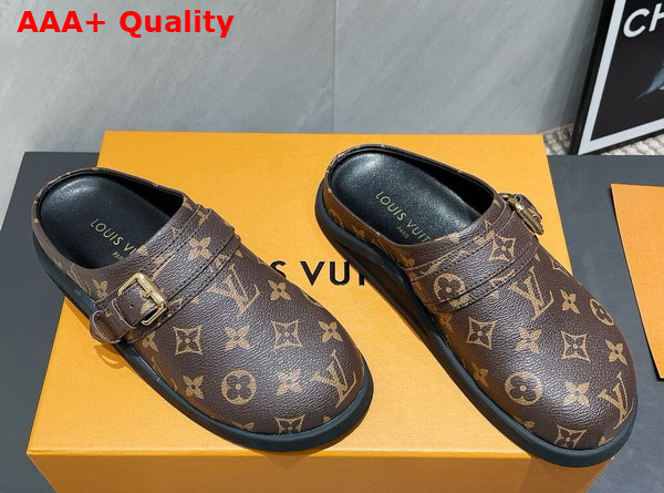 LV To Go Flat Comfort Clog in Cacao Brown Monogram Canvas 1AHMH5 Replica
