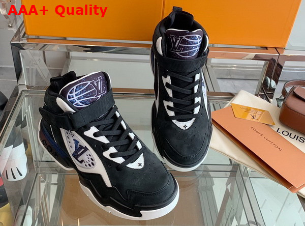 LV Trainer 2 Sneaker in Black Calf Leather Replica