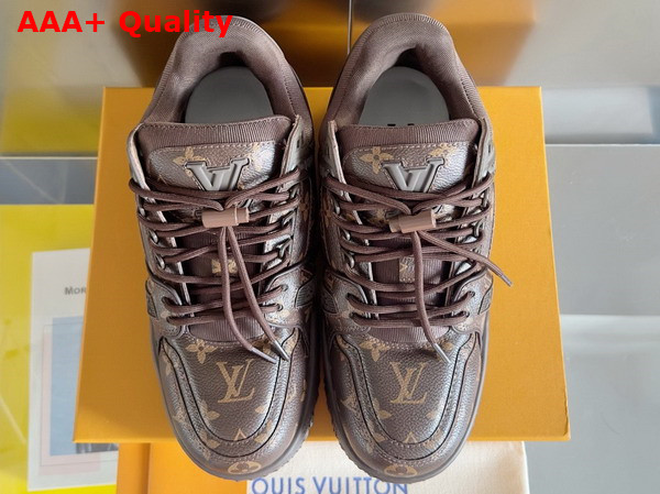 LV Trainer Maxi Sneaker Ebene Monogram Calf Leather 1AD7DT Replica