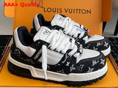 LV Trainer Maxi Sneaker in Black Monogram Denim 1ACXAG Replica
