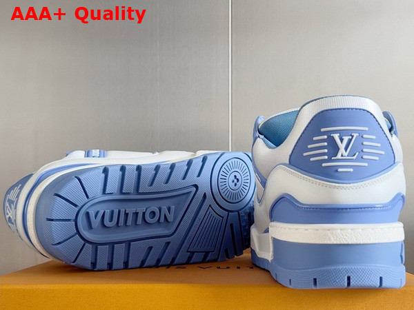 LV Trainer Maxi Sneaker in Sky Blue Calf Leather 1ACRLE Replica