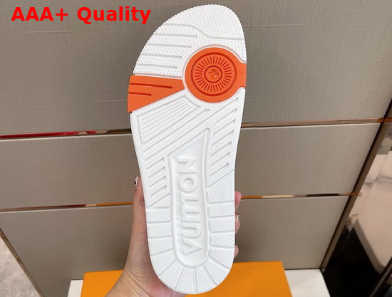 LV Trainer Mule Silver Metallic Leather 1A8SKK Replica