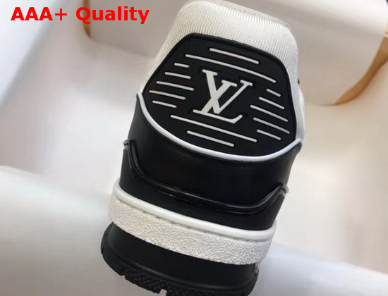 LV Trainer Sneaker Black Calf Leather and White Taurillon Monogram Leather Replica