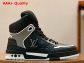 LV Trainer Sneaker Boot in Black Calf Leather 1ABLT6 Replica