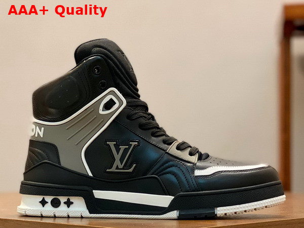 LV Trainer Sneaker Boot in Black Calf Leather 1ABLT6 Replica