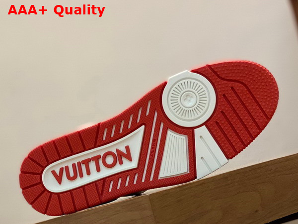 LV Trainer Sneaker Boot in Red Calf Leather 1ABLS2 Replica