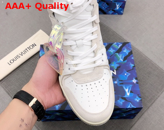 LV Trainer Sneaker Boot in White Calf Leather 1A7P25 Replica