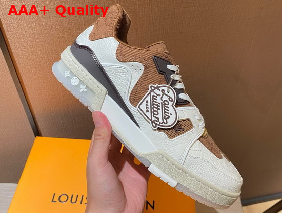 LV Trainer Sneaker Brown Monogram Denim Replica