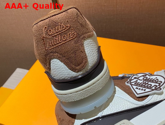 LV Trainer Sneaker Brown Monogram Denim Replica