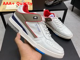 LV Trainer Sneaker Calf Leather White and Khaki Replica