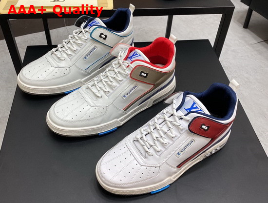 LV Trainer Sneaker Calf Leather White and Khaki Replica