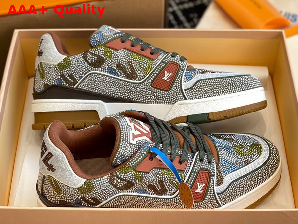 LV Trainer Sneaker Camouflage Strass Replica