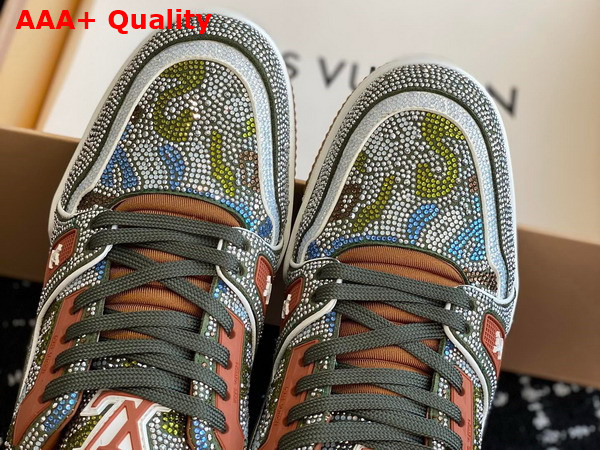 LV Trainer Sneaker Camouflage Strass Replica