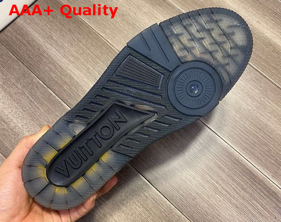LV Trainer Sneaker Encrusted with Shimmering Black Crystals 1A815L Replica