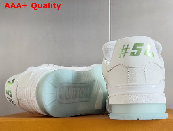 LV Trainer Sneaker Green Grained Calf Leather 1AHWQN Replica