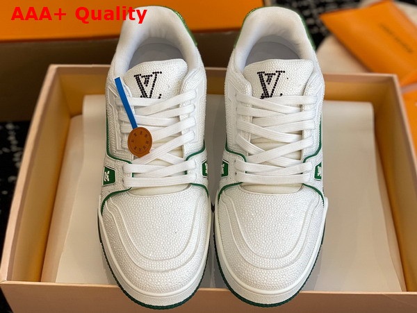 LV Trainer Sneaker Green Strass 1AARLG Replica