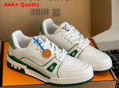 LV Trainer Sneaker Green Strass 1AARLG Replica