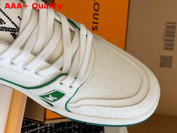 LV Trainer Sneaker Green Strass 1AARLG Replica