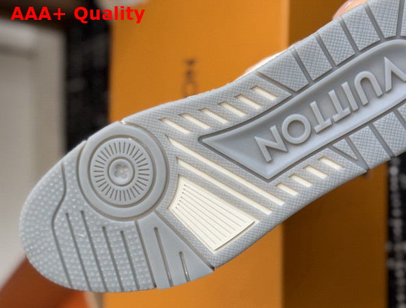 LV Trainer Sneaker Grey Monogram Debossed Grained Calf Leather 1AKCKT Replica