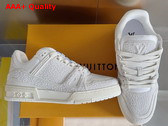 LV Trainer Sneaker White Swarovski Pearls 1AHTNH Replica