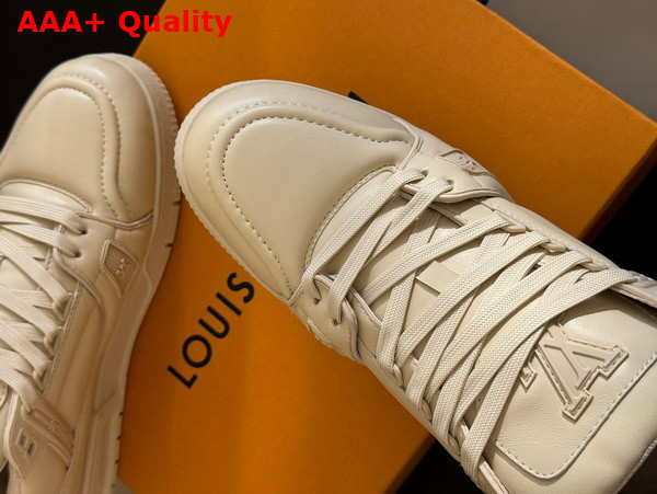 LV Trainer Sneaker in Beige Calf Leather 1AC5BP Replica