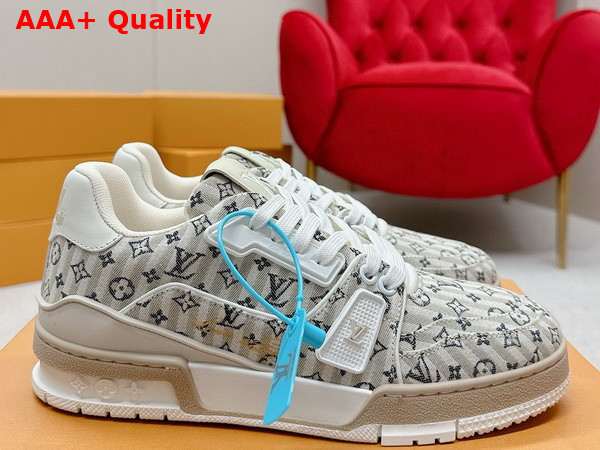 LV Trainer Sneaker in Beige Monogram Textile 1ABG0H Replica