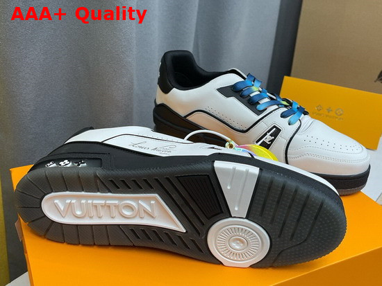 LV Trainer Sneaker in Bicolor Calf Leather Black and White 1A9ADM Replica