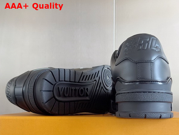 LV Trainer Sneaker in Black Calf Leather Replica