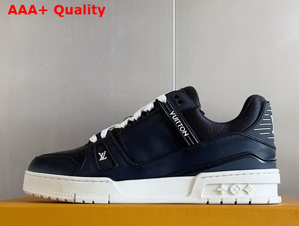 LV Trainer Sneaker in Black Matte Calf Leather 1AD9W8 Replica