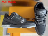 LV Trainer Sneaker in Black Mix of Materials 1ADEW2 Replica