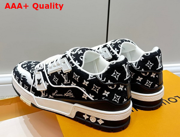 LV Trainer Sneaker in Black Monogram Textile 1ABFTA Replica