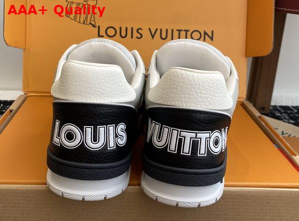 LV Trainer Sneaker in Black Perforated Calf Leather 1AHTDF Replica