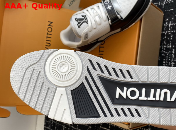 LV Trainer Sneaker in Black Perforated Calf Leather 1AHTDF Replica