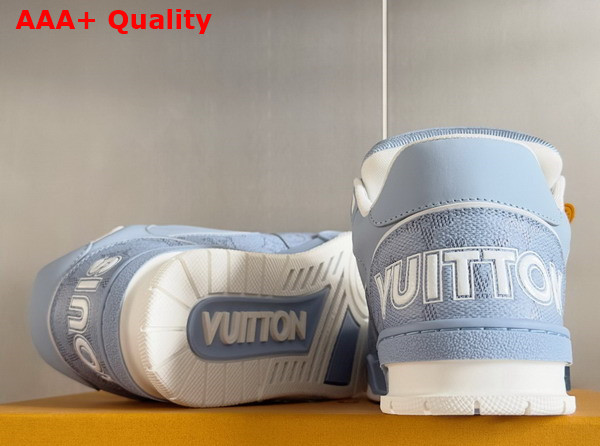 LV Trainer Sneaker in Blue Monogram Nubuck Calf Leather 1AHTV5 Replica