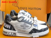 LV Trainer Sneaker in Gray Mix of Material 1ADF0U Replica