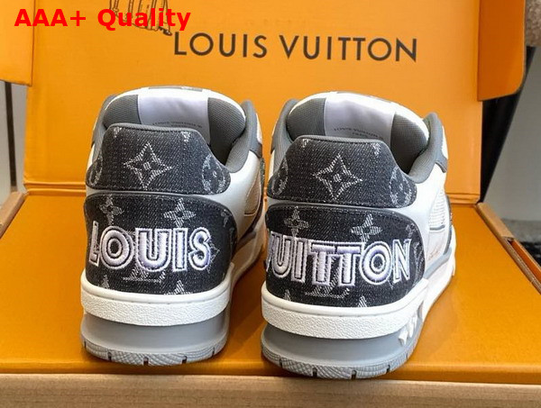 LV Trainer Sneaker in Gray Mix of Material 1ADF0U Replica