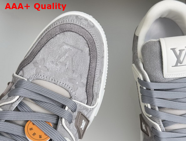 LV Trainer Sneaker in Gray Monogram Pattern Canvas 1AKBCC Replica