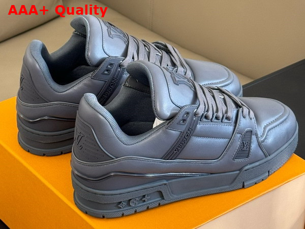 LV Trainer Sneaker in Grey Calf Leather 1AC5CT Replica