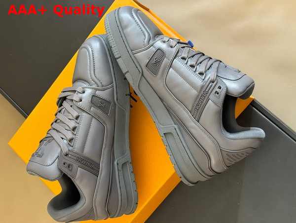 LV Trainer Sneaker in Grey Calf Leather 1AC5CT Replica