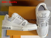 LV Trainer Sneaker in Grey Mix of Materials 1ADEWM Replica