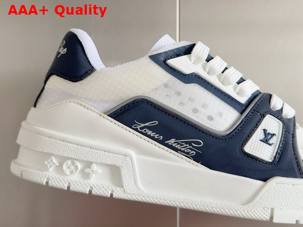 LV Trainer Sneaker in Navy Blue Mix of Technical Materials 1AD6TE Replica