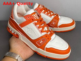 LV Trainer Sneaker in Orange Monogram Embossed Grained Calf Leather 1A811O Replica