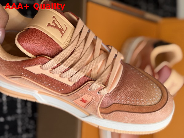 LV Trainer Sneaker in Orange Monogram Printed Canvas 1AJTPO Replica