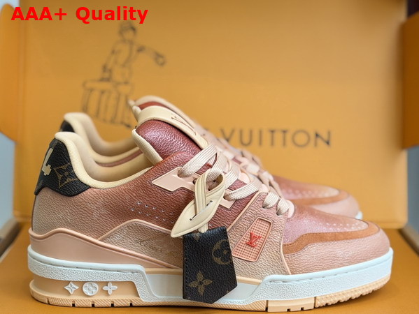 LV Trainer Sneaker in Orange Monogram Printed Canvas 1AJTPO Replica