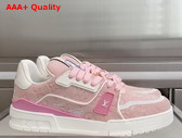 LV Trainer Sneaker in Pink Monogram Pattern Canvas 1AKBB8 Replica