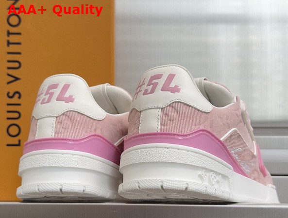 LV Trainer Sneaker in Pink Monogram Pattern Canvas 1AKBB8 Replica