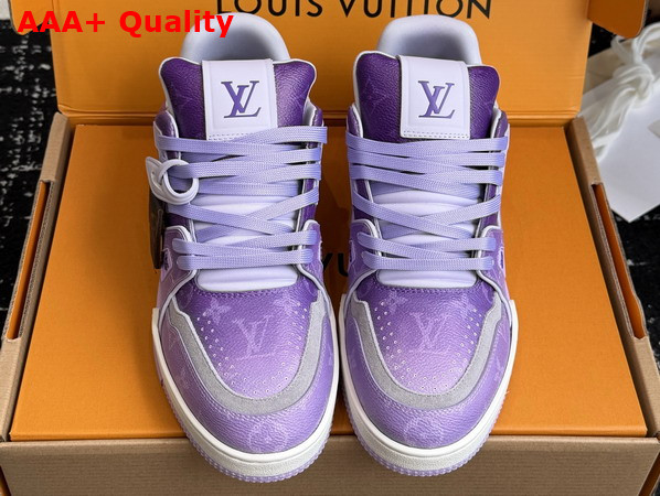 LV Trainer Sneaker in Purple Monogram Printed Canvas 1AJTQ7 Replica