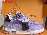 LV Trainer Sneaker in Purple Monogram Printed Canvas 1AJTQ7 Replica