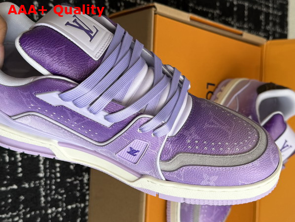 LV Trainer Sneaker in Purple Monogram Printed Canvas 1AJTQ7 Replica