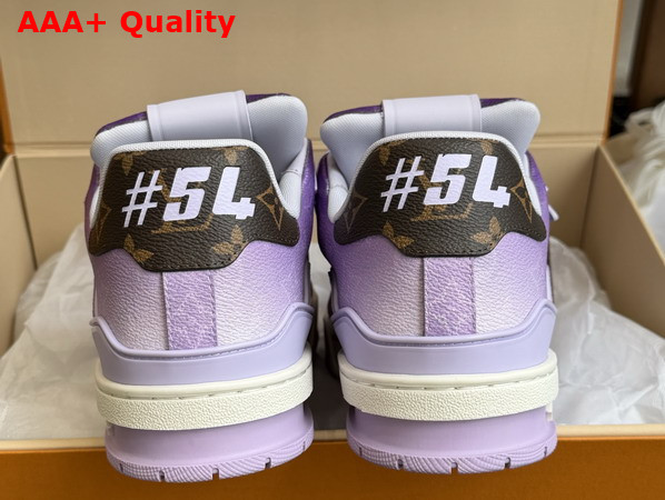 LV Trainer Sneaker in Purple Monogram Printed Canvas 1AJTQ7 Replica